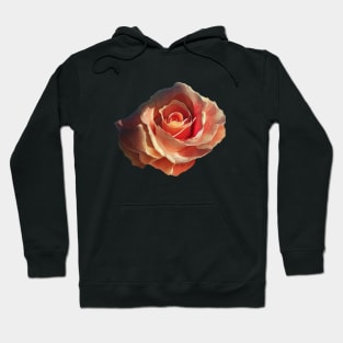 Coral Yellow Rose Hoodie